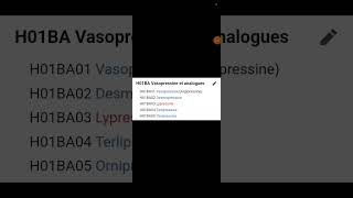 Vasopressine et analogues