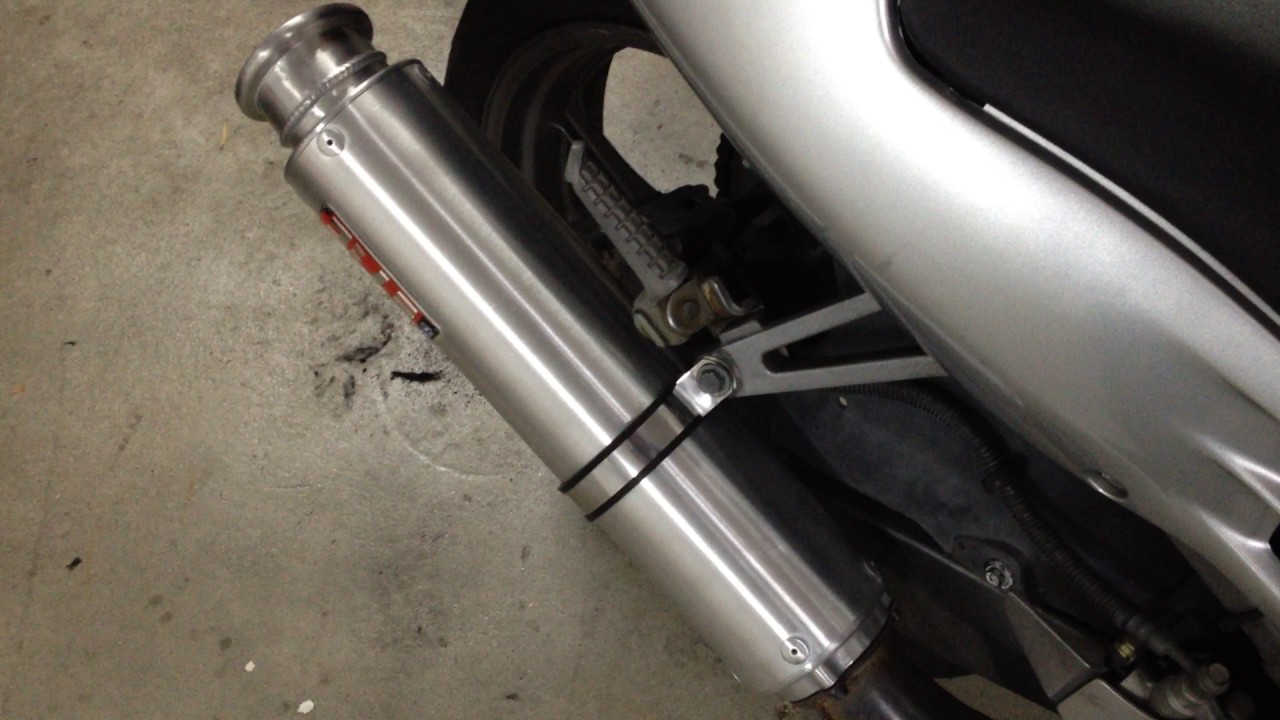 Kawasaki ZXR250C Yoshimura exhaust no baffle YouTube
