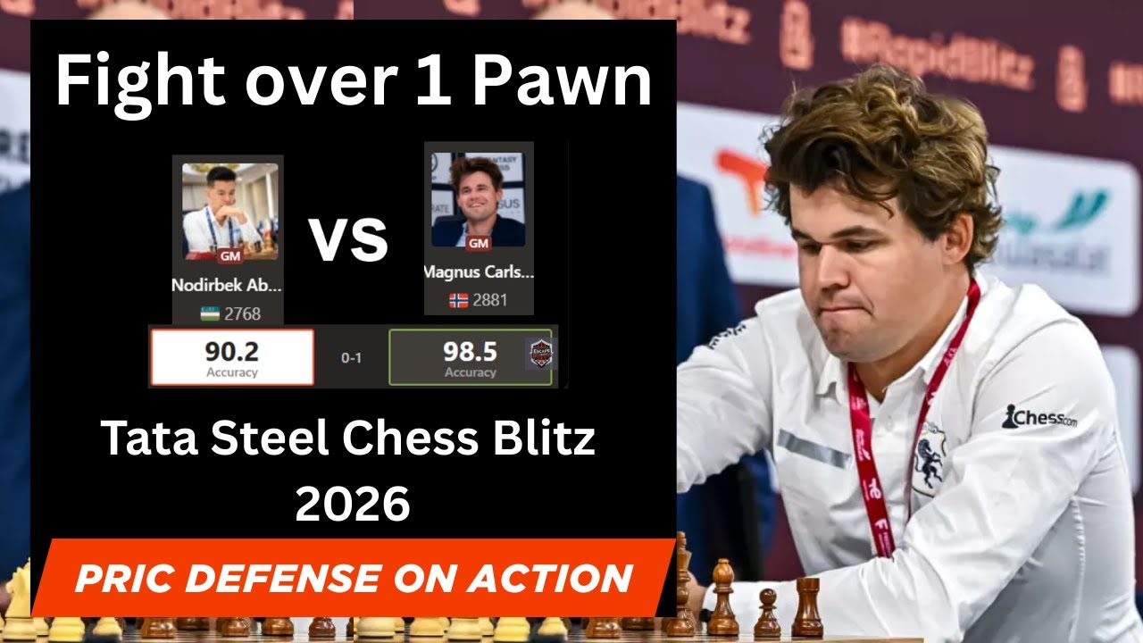When Grandmasters fight for just 1 Pawn | Magnus Vs. Noderbek | Fide World Blitz Championship 2025
