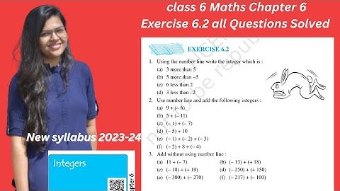 Class 6 maths chapter 6 Exercise 6.2 all questions (1-5) solved | Integers class 6 | NCERT | CBSE