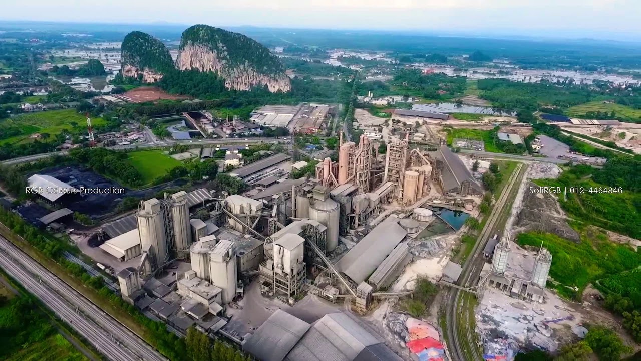 Perlis Cement Factory drone aerial bt RGB YouTube