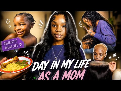 Realistic Day in My Life as a Young Mom Hair | Content | packages | Cooking & Mom life .