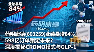 药明康德(603259)业绩暴增84%!598亿订单锁定未来?深度揭秘CRDMO模式与GLP-1风口 WuXi AppTec GLP-1 Drive 59.8B in Orders 药明康德(603259)业绩暴增84%!598亿订单锁定未来?深度揭秘CRDMO模式与GLP-1风口 WuXi AppTec GLP-1 Drive 59.8B in Orders