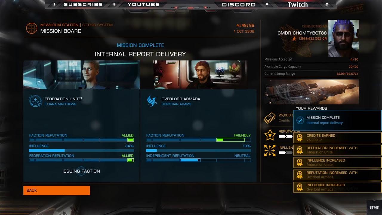 Elite Dangerous Federation Rank Grinding YouTube