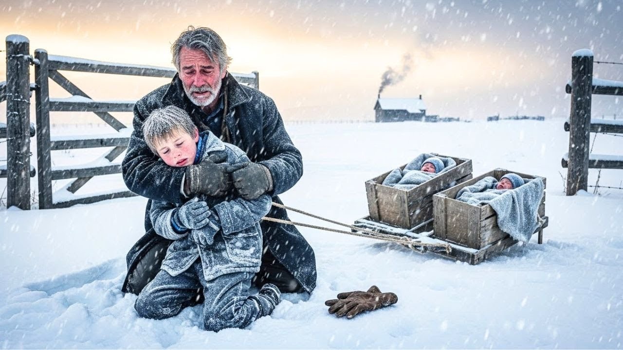 Un garçon traîne ses jumeaux dans la tempête — Le rancher jure de se battre pour eux