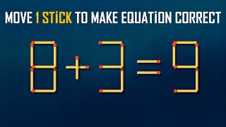 Move 1 Stick To Make Equation Correct Matchstick Puzzle4K