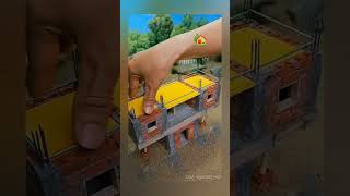 Mini Brick House Build That Looks 100% Real! 😱🇺🇸🏡 #Satisfying