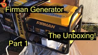 New Firman Generator P03501 - 3550 Watt Box opening!