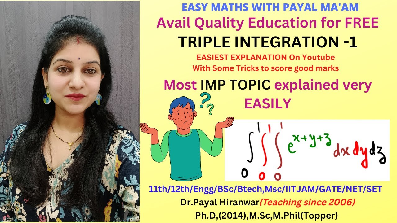 TRIPLE INTEGRATION I MOST IMP TOPIC I EASIEST EXPLANATION I Engg Maths ...