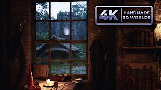 Cozy Rain Ambience | Spring Rain on Window for Creativity & Writing (No Music)