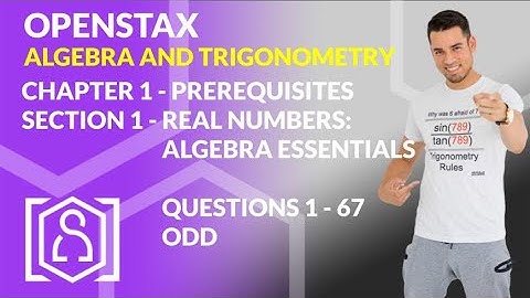 OpenStax: Algebra and Trigonometry - Chapter 1, Section 1 | Real Numbers: Algebra Essentials