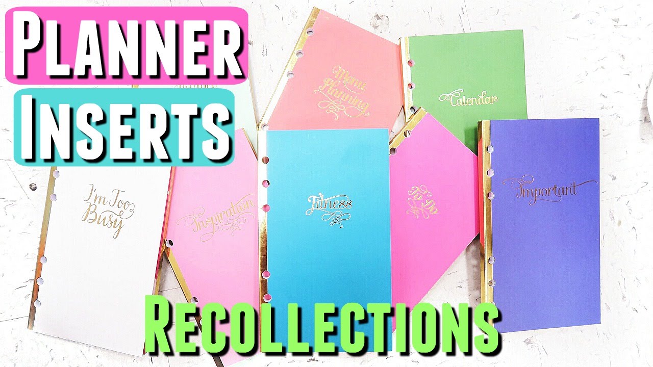 Michaels Recollections Planner Review Michaels Plannner Inserts YouTube