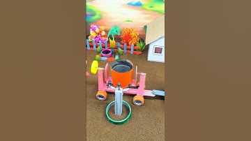 construction electric ⚡ pillar making science project| tractor Wala video|#shorts#youtubeshorts