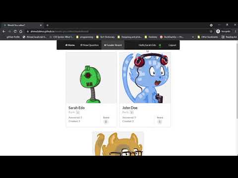 Would you rather? React Nanodegree Project