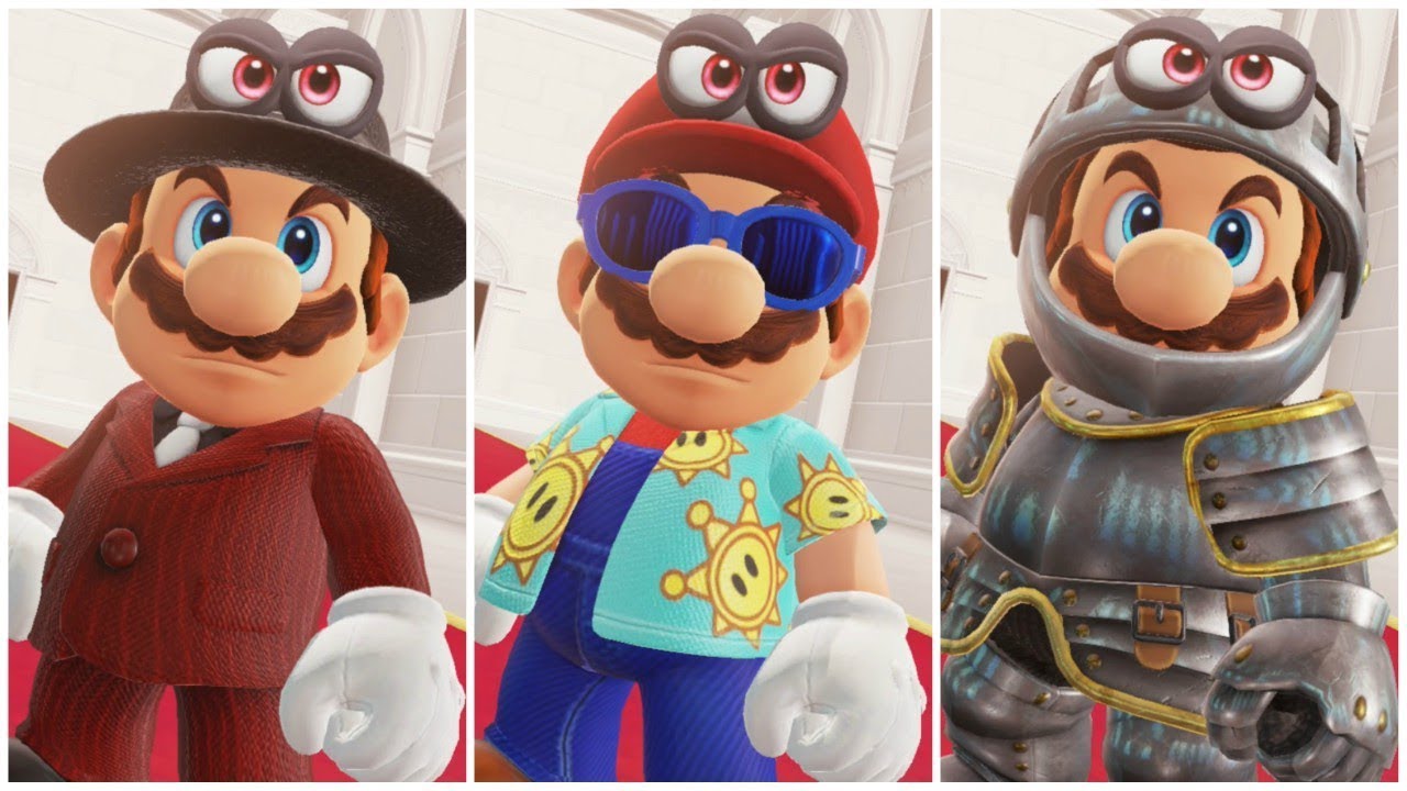 Super Mario Odyssey - Final Boss VS All New Costumes - YouTube