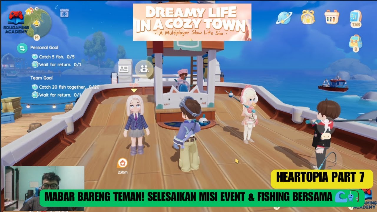 Heartopia Part 7 | Mabar Bareng Teman! Selesaikan Misi Event & Fishing Bersama 🌊🎣