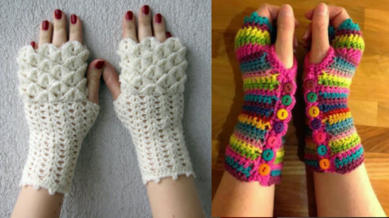 Stylish & Warm Crochet Gloves Design's/ Beautiful Crochet Neck Warmer Design's/ by Family Mag
