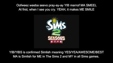 Smile by Lily Allen Simlish Version (Simlish lyrics & English Lyrics)