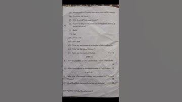 B.A History question paper 2nd semester (2022)