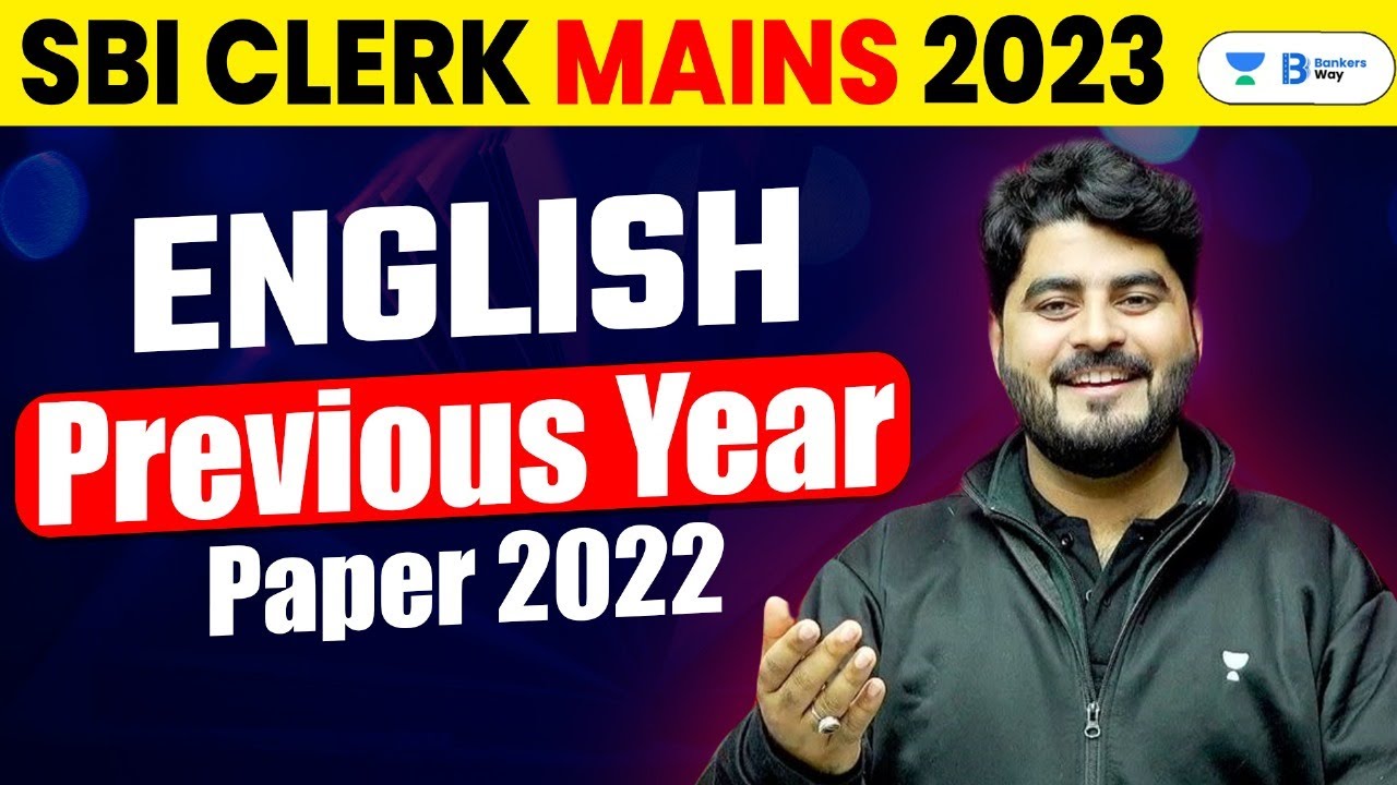 SBI Clerk Mains 2023 | SBI Clerk Mains English Previous Year Question ...