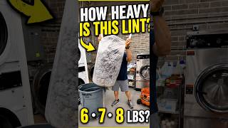 How Heavy is this Lint? #laundromat #lint #asmr #cleantok #cleaning