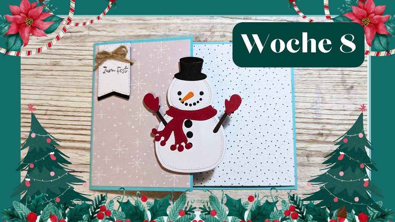 Fun Fold Karte mit Schneemann Stanzen vom Action basteln I Wie man ...