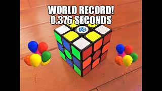 (UWR!) Rubik’s Cube checkerboard pattern in 0.376 seconds