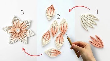 From Paper Strips to a Beautiful Flower 🌸 Quilling with a Comb Tutorial