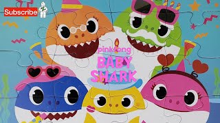 Baby Shark Love Puzzle With Baby, Mommy, Daddy Grandma, And Grandpa Shark