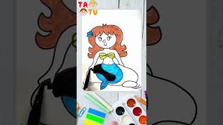 Dive into an enchanting world of colors with our mermaid coloring adventure! ποΈπ¨ #viral #shorts