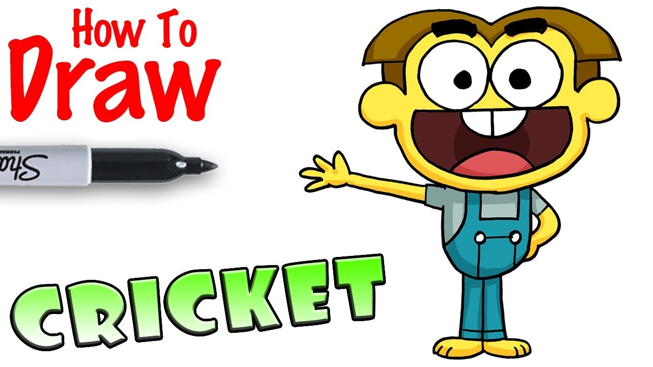 cricket, big city greens, how to draw, step by step, learn, fun, easy tutor...