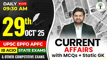 UPSC EPFO APFC 2025 | Current Affairs and Facts | 29th Oct 2025 | By Yogesh Sir | Success Tree