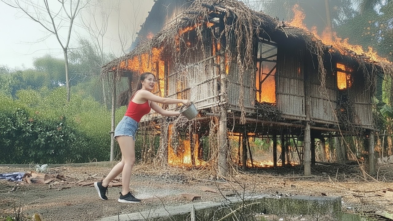 Young Girl Rebuilds Her Grandmother’s Burned Home From Ashes | Start to Finish