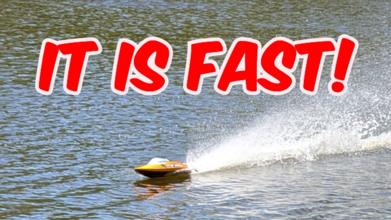 Vector SR80Pro RC Boat Motor upgrade test on 3s and 4s - YouTube