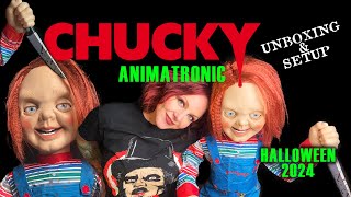 Chucky Animatronic Home Depot Halloween 2024  Unboxing U0026 Setup