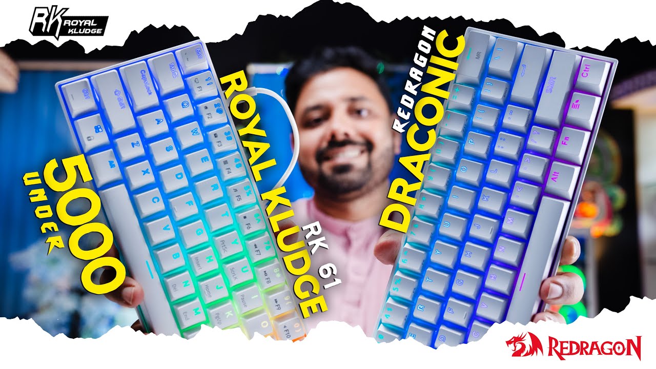 Royal Kludge RK61 vs Redragon Draconic K530 Pro Best Mechanical Gaming Keyboard under 5000 in