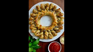 Puff Pastry Christmas Wreath - The Perfect Holiday Appetizer!