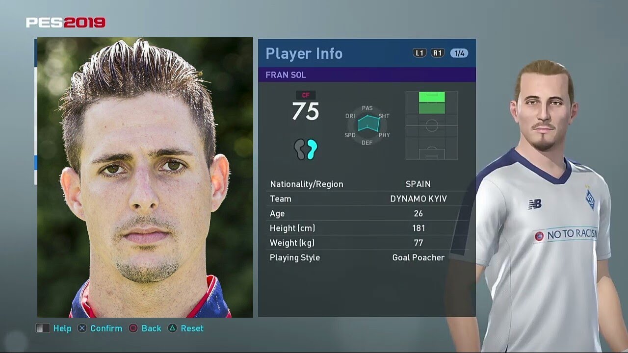 PES 2019 - FACE BUILD FRAN SOL - DYNAMO KYIV, SPAIN