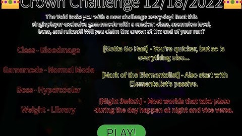 randomly generated droids crown challenge 12/18/2022