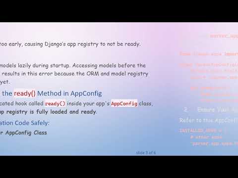 How to Run Initialization Code on Django Startup Without AppRegistryNotReady Error