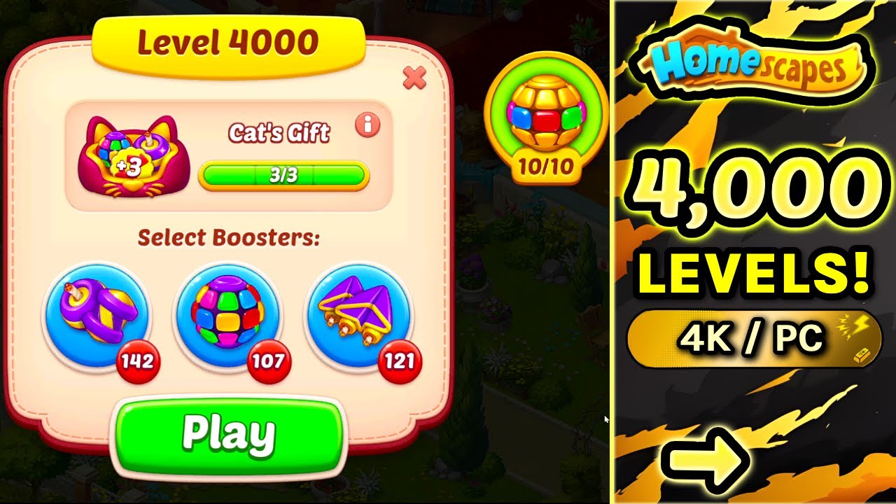 [4K, PC] | 4,000 LEVELS! 🔥 | Homescapes