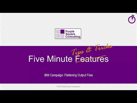 Output File Tips and Tricks - IBM Unica Campaign Tutorial