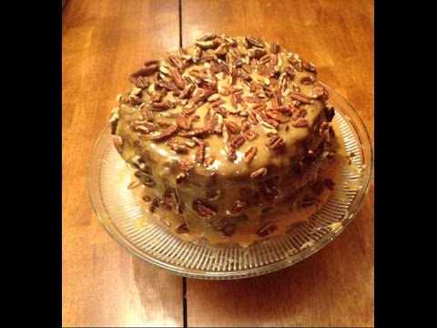 Southern Caramel Cake (with Pecan toppings).