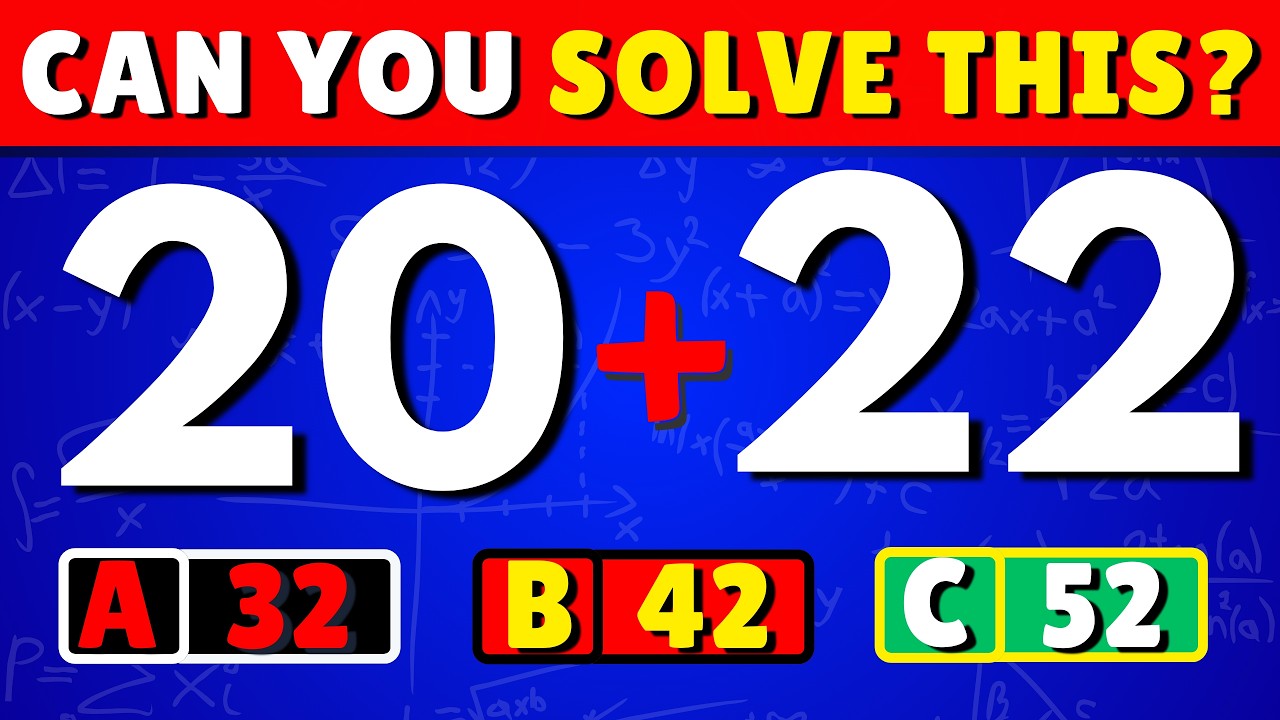 Only Smart People Get 30/30! Easy Math Challenge - YouTube