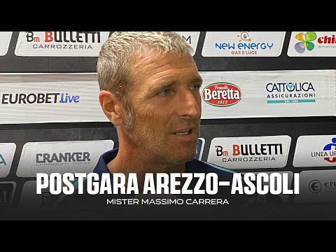 Mister Massimo Carrera | Postgara Arezzo-Ascoli | Ascoli Calcio