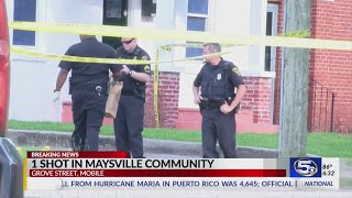 Mobile Police investigate shooting in Maysville