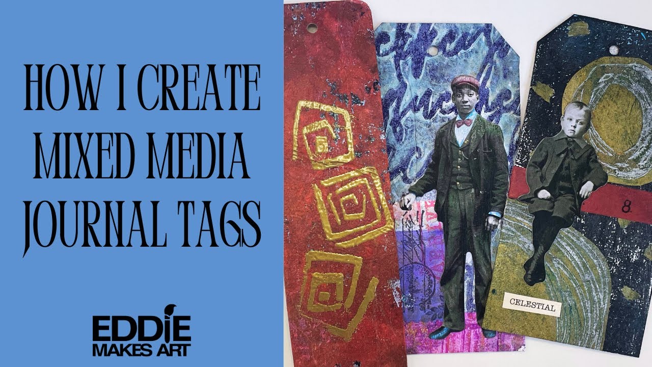 Mixed Media Journal Tags Part 1 #junkjournalideas #papercraft # ...