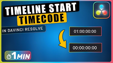 How to Change Timeline STARTING TIMECODE in Davinci Resolve