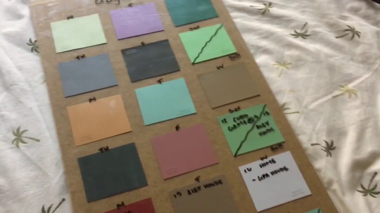 PINTEREST PAINT CHIP CALENDAR