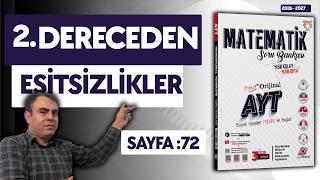 İkinci Dereceden Eşitsizlikler| Sayfa: 72 | Mikroorijinal AYT Matematik Soru Bankası | #yks2027
